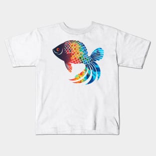 Colorful art Fish Kids T-Shirt